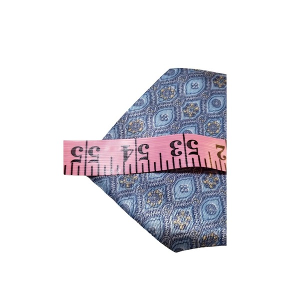 Gentleman 100% Polyester Tie Geometric Pattern in‎ Blues Mens Neck Tie - Picture 8 of 9